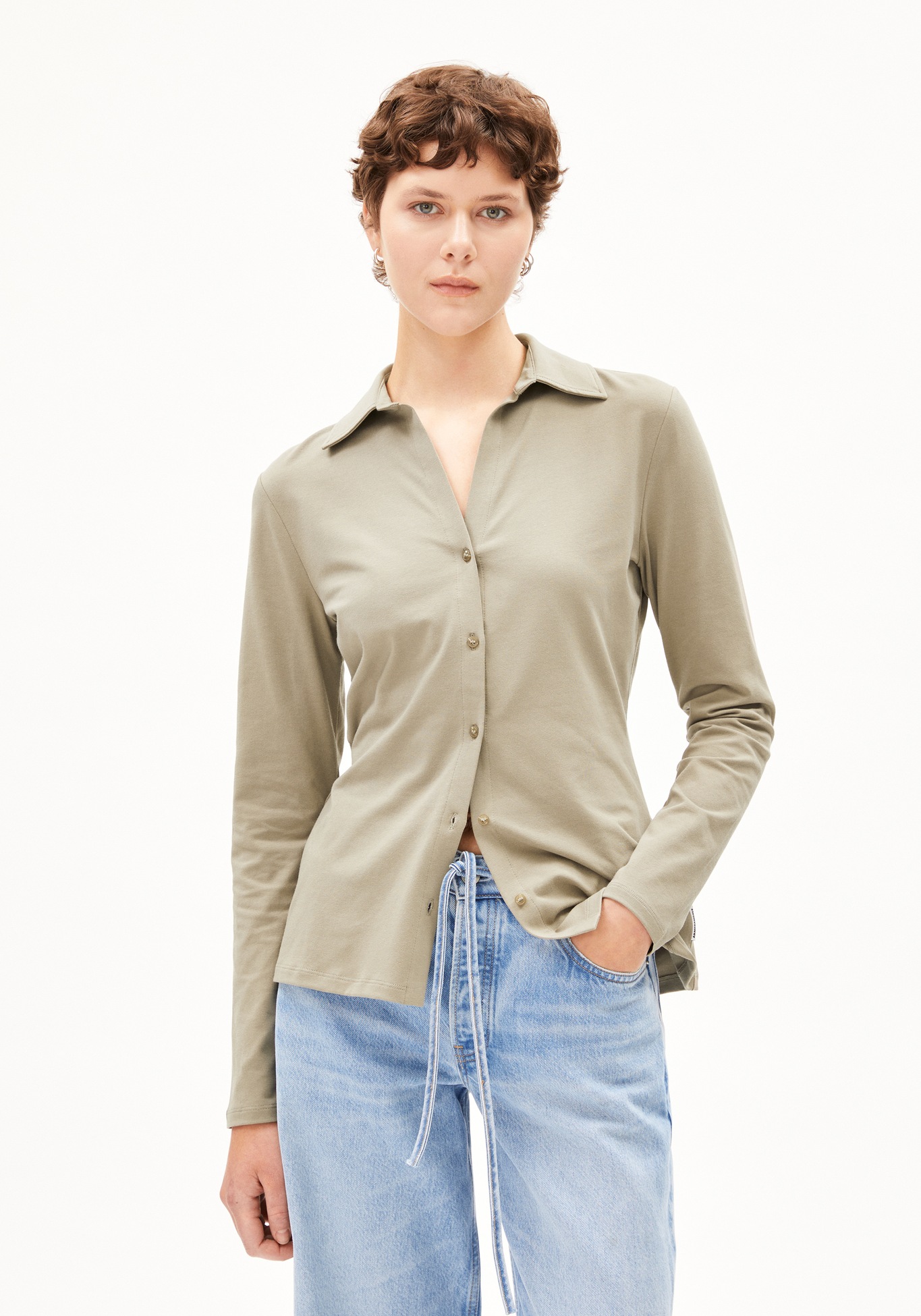 Armedangels Bluse Nalaannia Shiitake