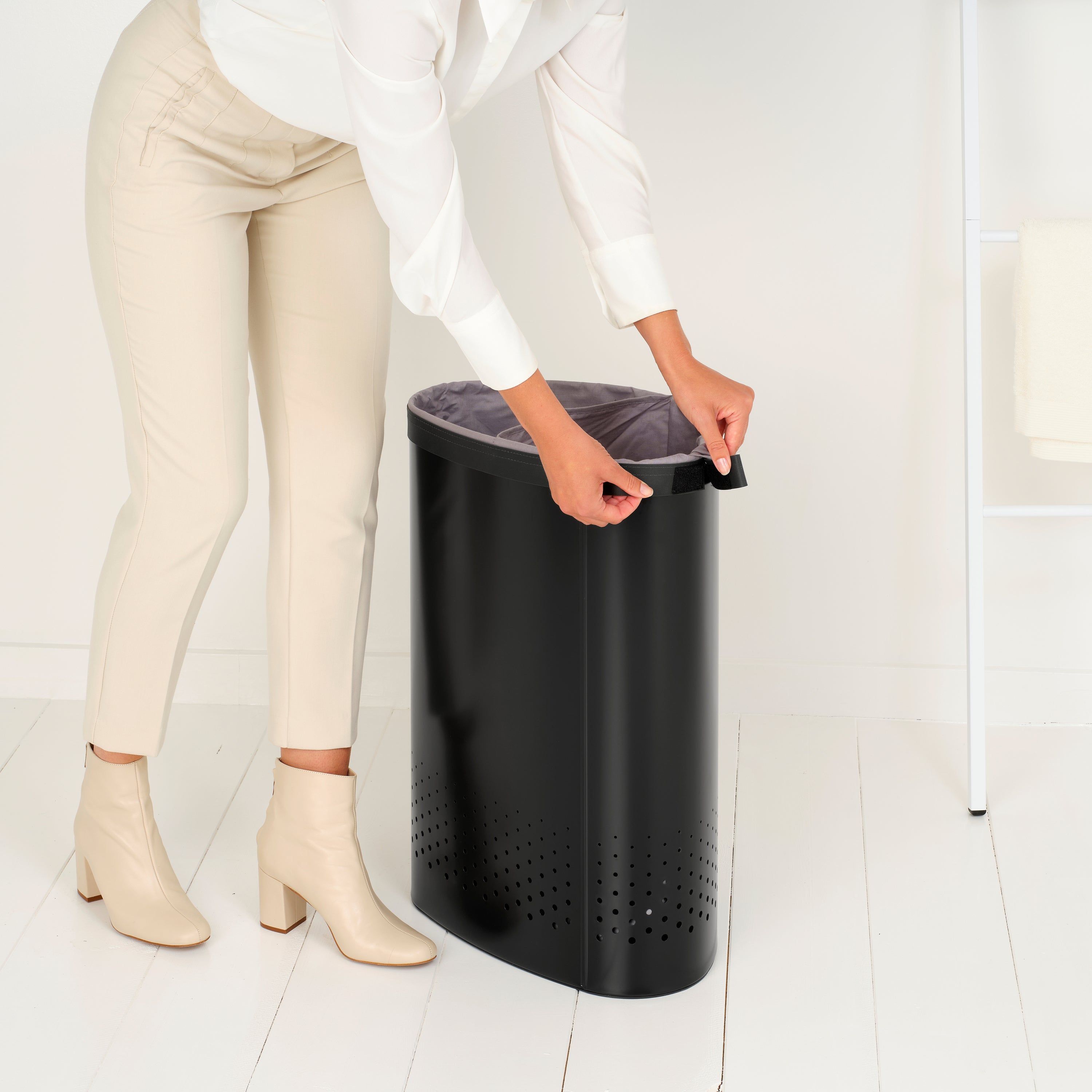 Brabantia Wasbox met Twee Vakken 55 L - Zwart