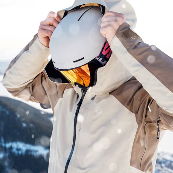 Veste de ski SALOMON ABSOLUTE 3L JKT WHITE PEPPER/SHITAKE
