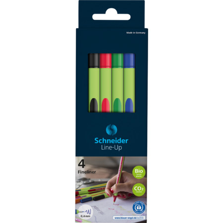 Schneider Line-Up 4er-Etui Fineliner - 0.4 mm