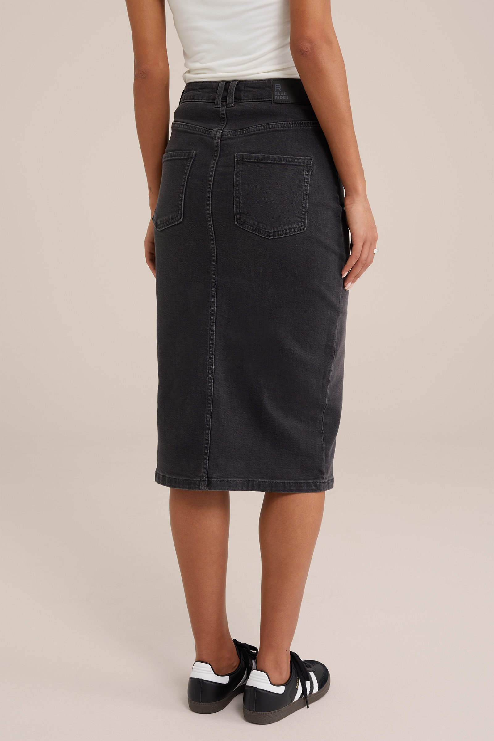 high rise denim rok Blue Ridge Donkergrijs