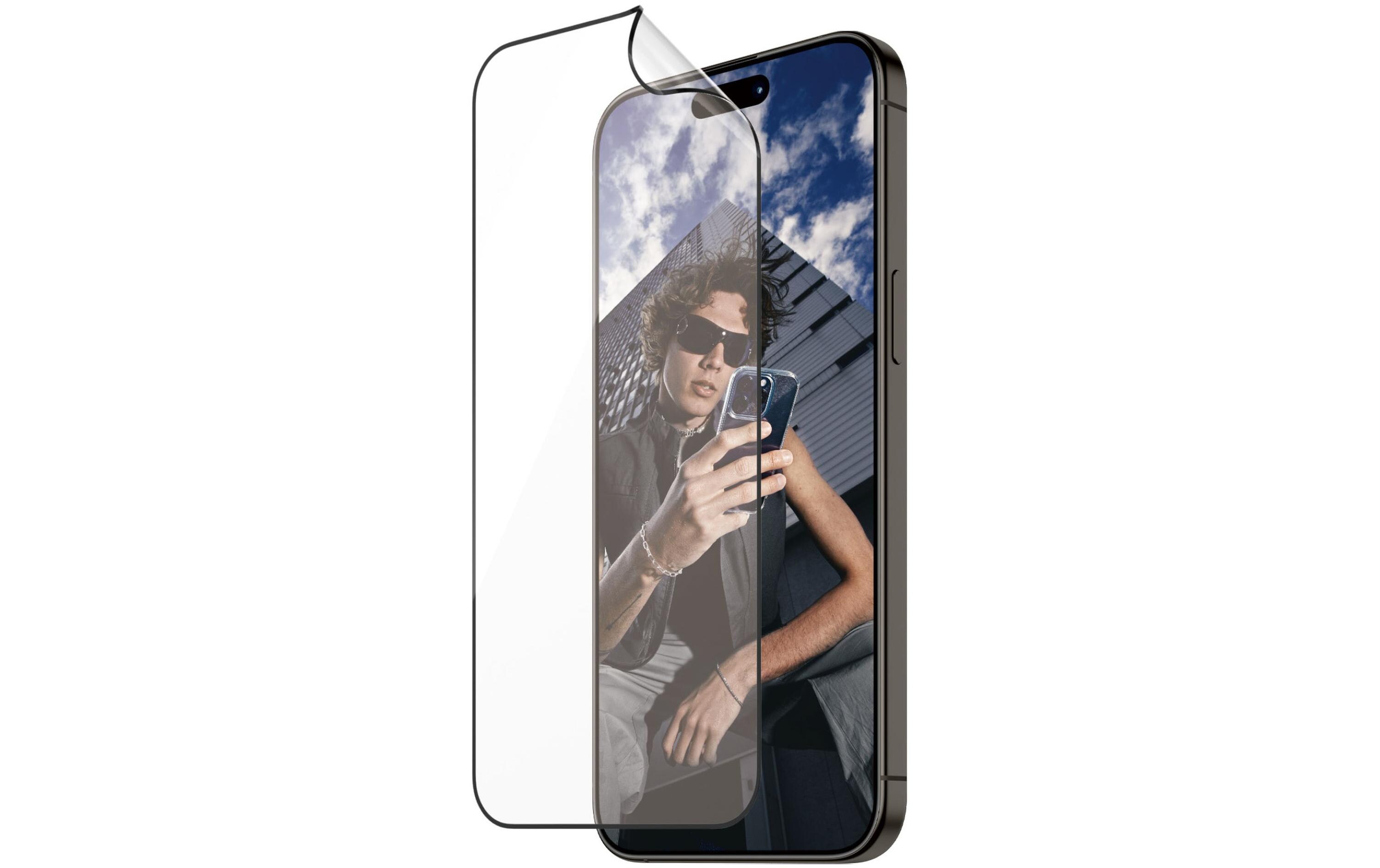 Displayschutz Matrix iPhone 15 Pro MaxDisplayschutzfolie mit Applicator und D30 (Rec. PET) für das Apple iPhone 15 Pro Max