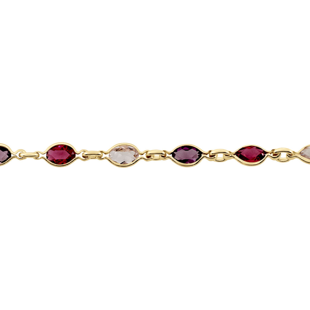 Bracelet Ilvaae Plaqué Or Jaune Pierre De Synthese