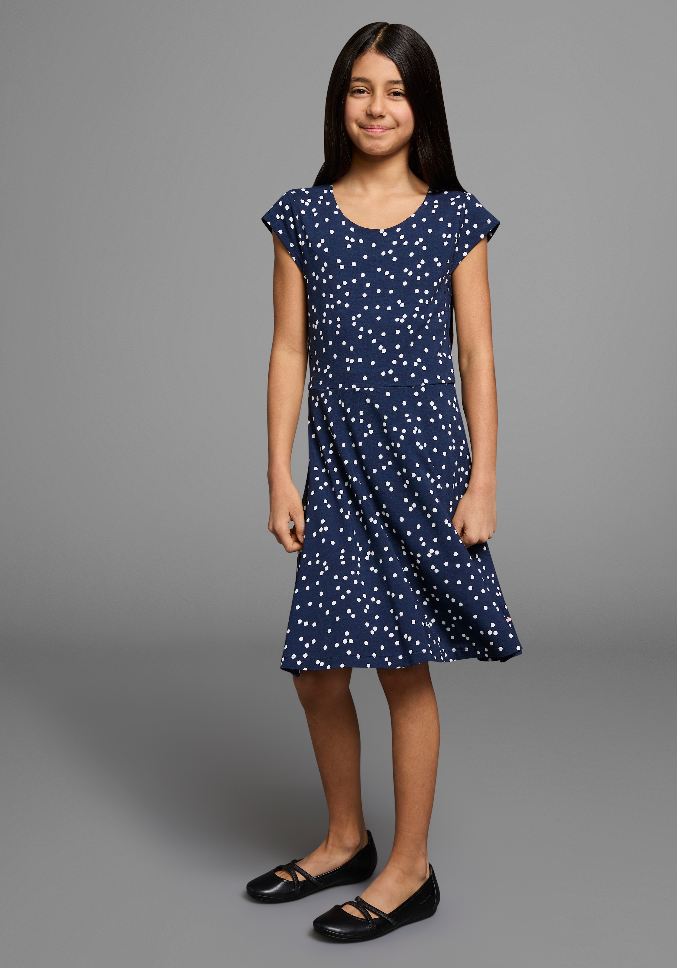 KangaROOS Jerseykleid », Skaterkleid aus Viskose« für Sommer und Party,  kniefrei,  modisch,  aus Viskose und Elasthan