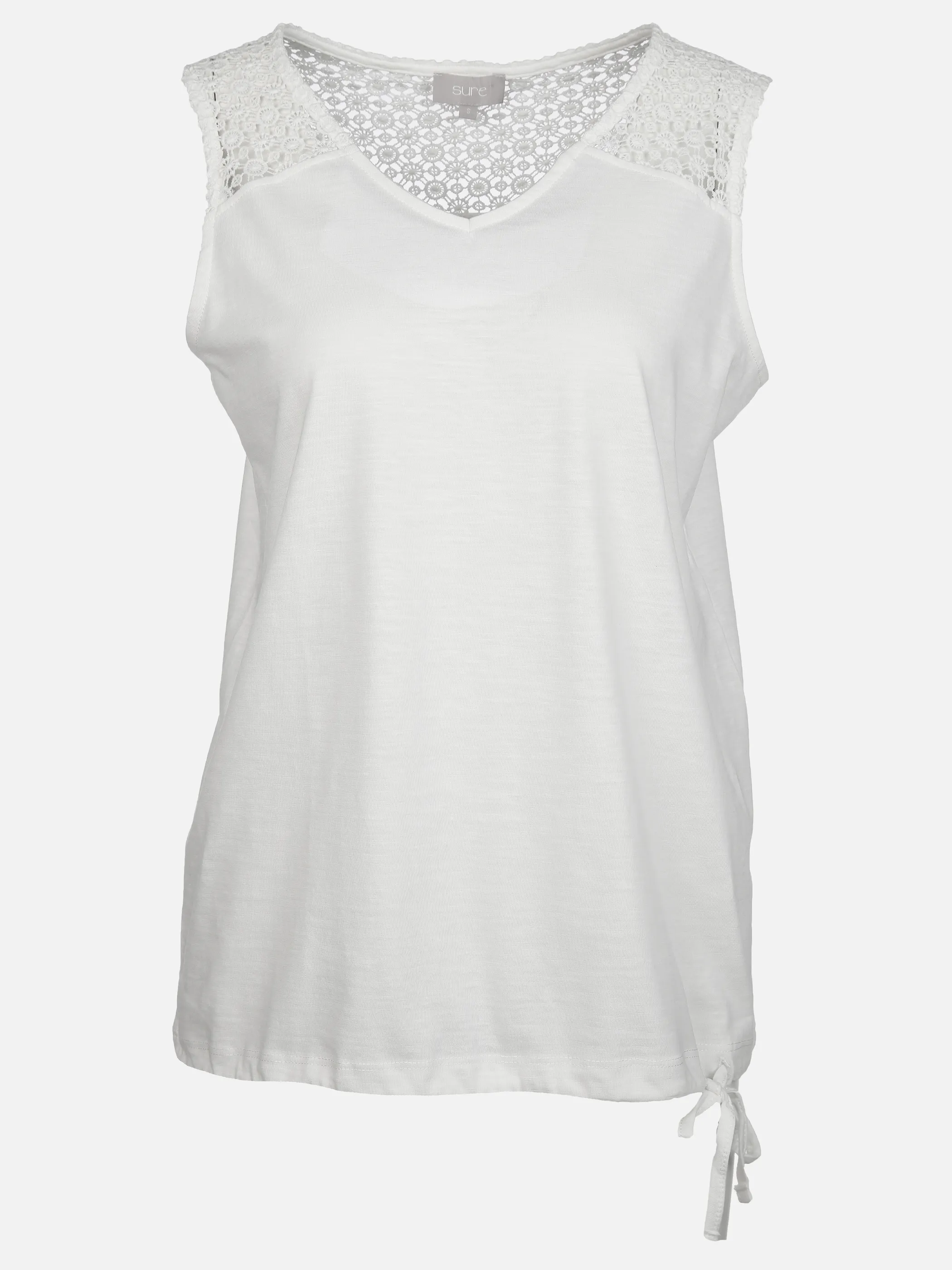 Damen Tanktop mit Spitzenbesatz