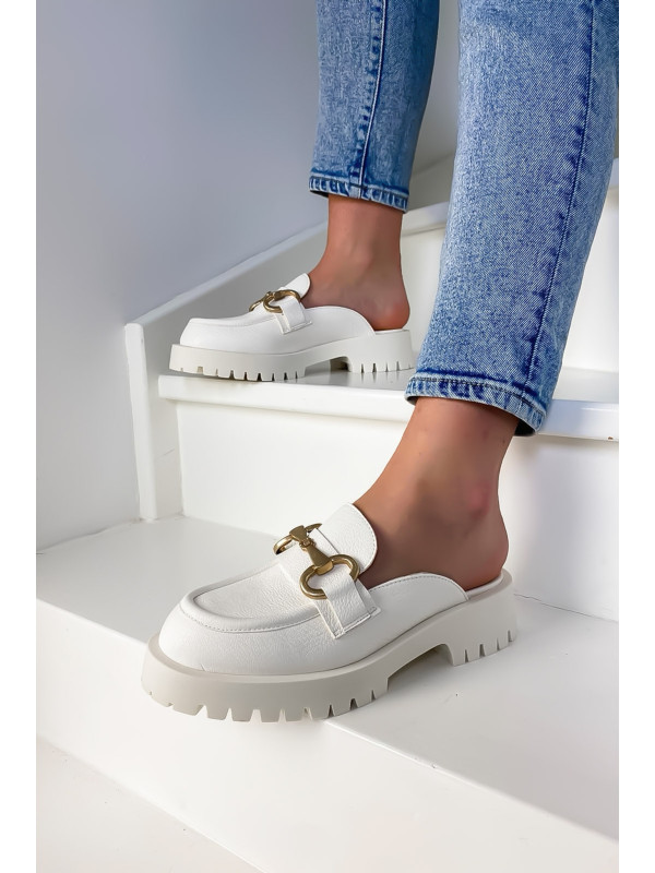 Mocassins Sabot E007E8 Pasman Bianco - Semerdjian