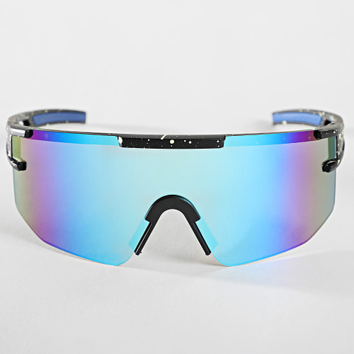 Lunettes De Soleil Noir Bleu Iridescent