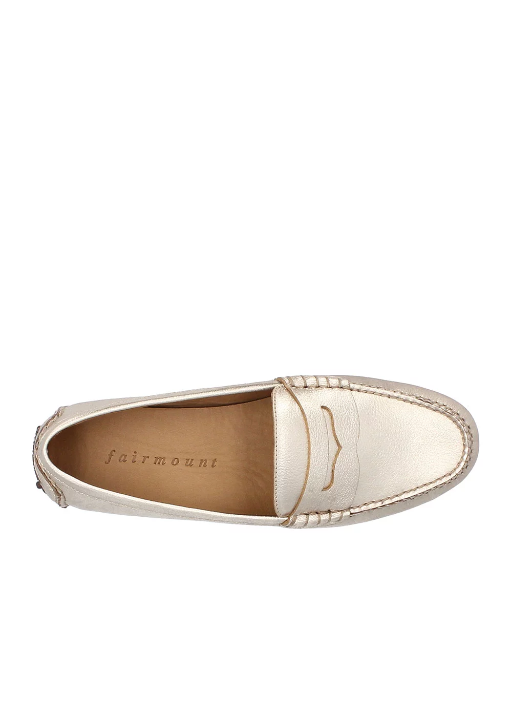 MOCASSIN FANCY DRIVER METALISE PLATINE
