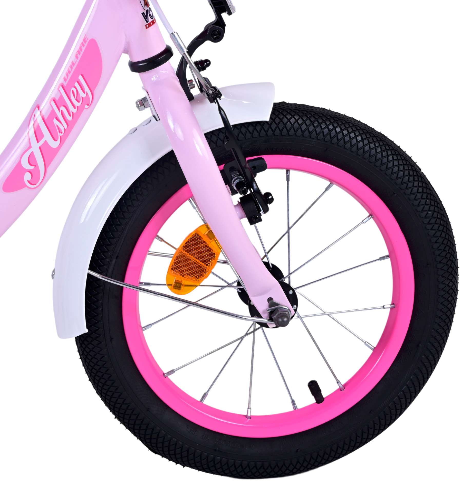 TPFSports Ashley Kinderfahrrad - Mädchen - 14 Zoll - Rücktritt + Handbremse - Weiß
