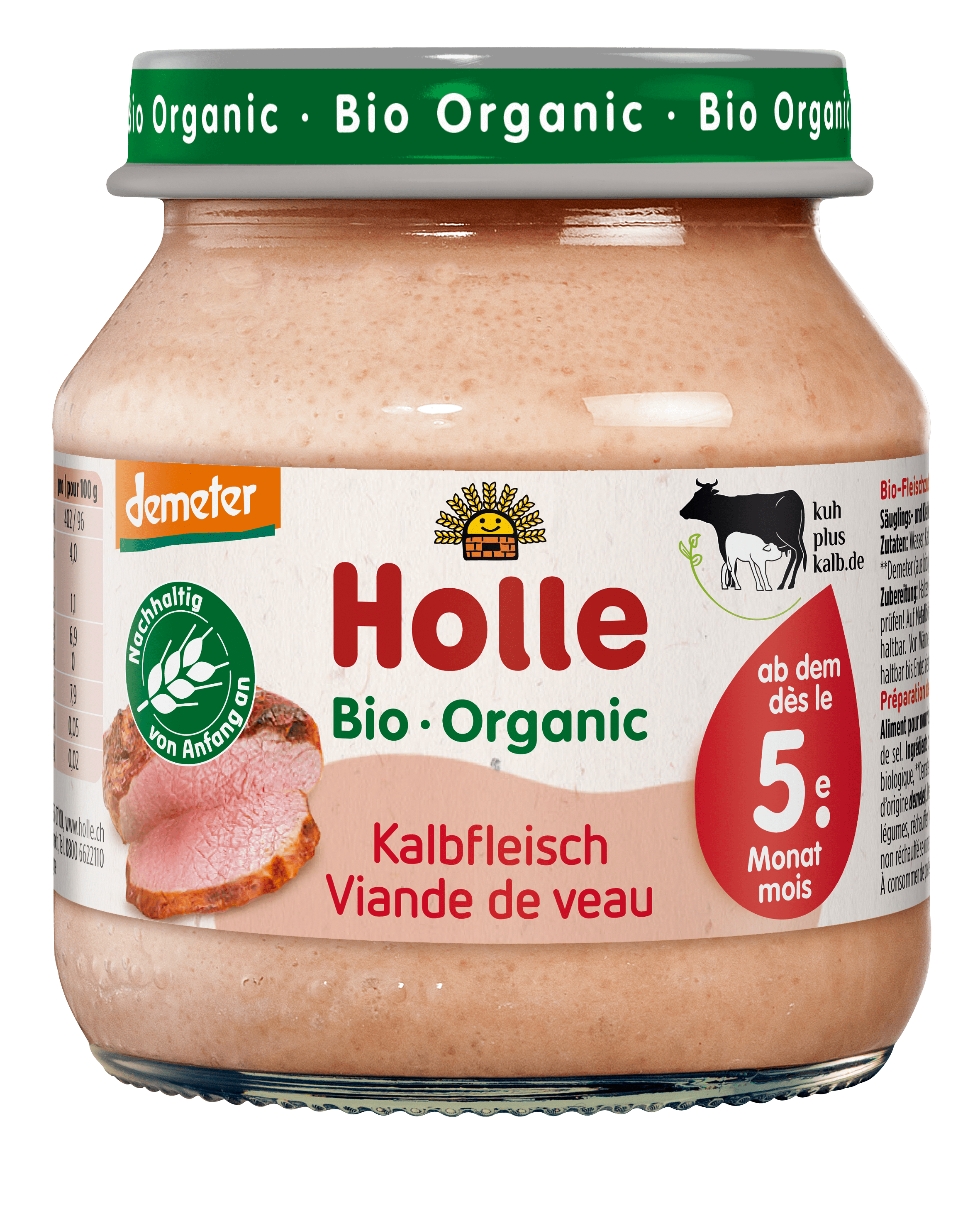 HOLLE Kalbfleisch Glas 125 g