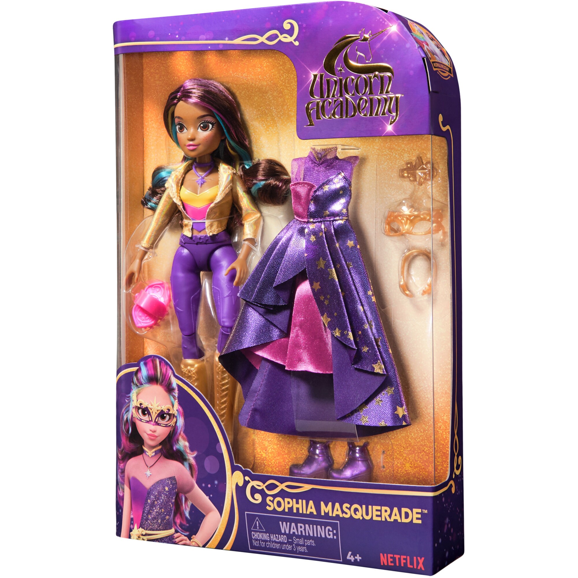 Spin Master Puppe Unicorn Academy - Deluxe Maskenball Sophia