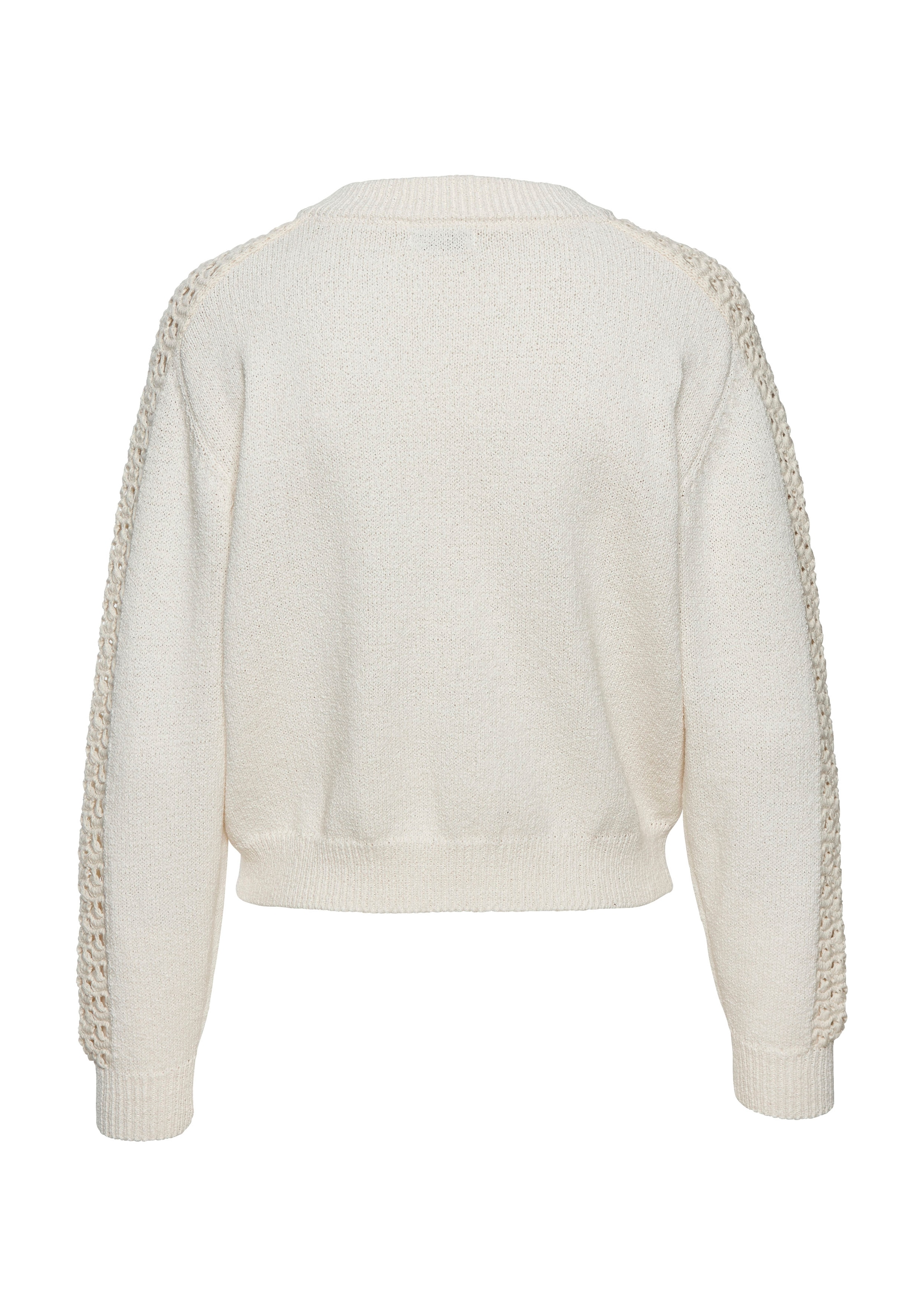 Vivance Ajourstrickjacke , mit Häkeldetails am Ärmel, kuschelweicher Cardigan, modisch