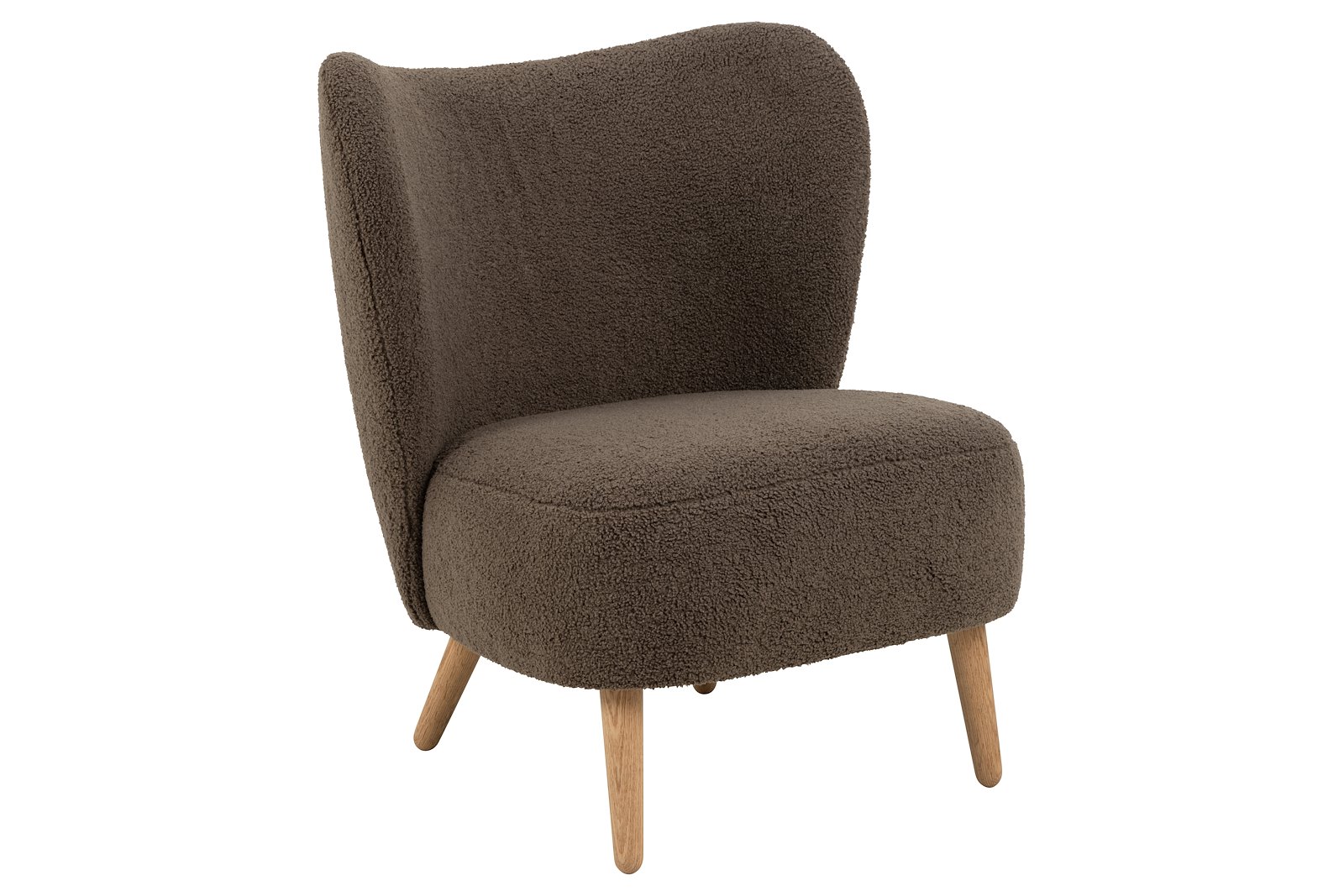 Elmont hvilestol Tekstil Orson 80 Brown med oljet eik ben. Pocket fjær