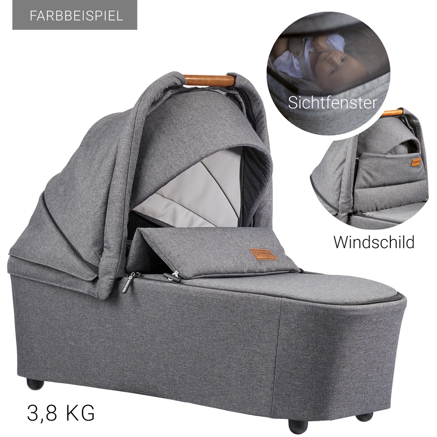 GESSLEIN Kombikinderwagen FX4 Life mit Handbremse, mittelblau  Palme