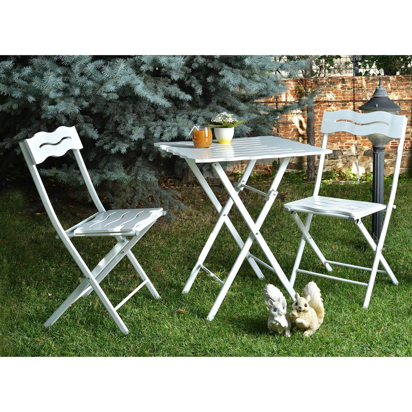 Sunny Garden Ensemble de jardin 2 places blanc