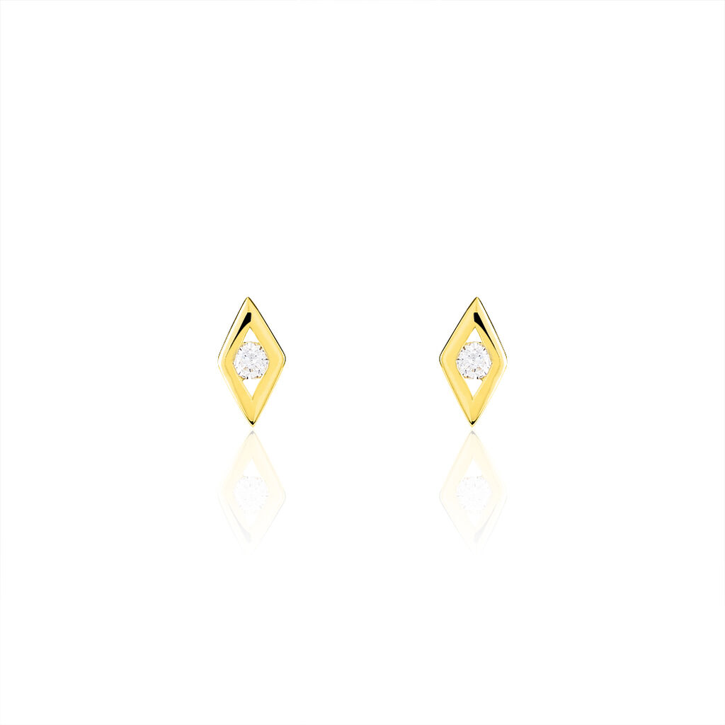 Boucles D'oreilles Puces Eirena Or Jaune Diamant