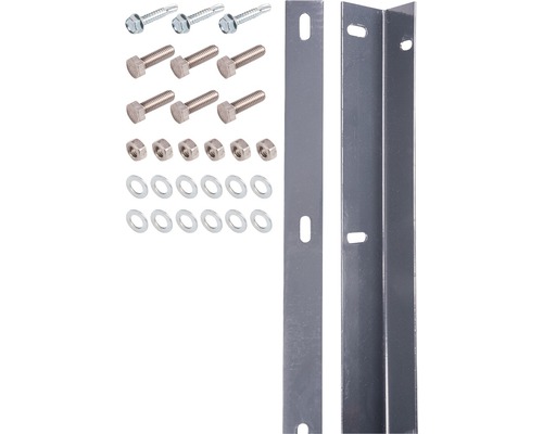 ALBERTS montagestrip voor dubbeldraads gaaspanelen, inclusief schroeven, 180 cm, antraciet