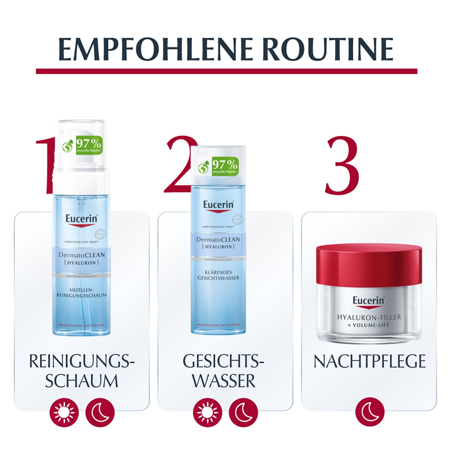 Eucerin Hyaluron-Filler Nachtpflege – Glättende Nachtcreme gegen Falten pflegt die Haut & unterstützt die Regeneration