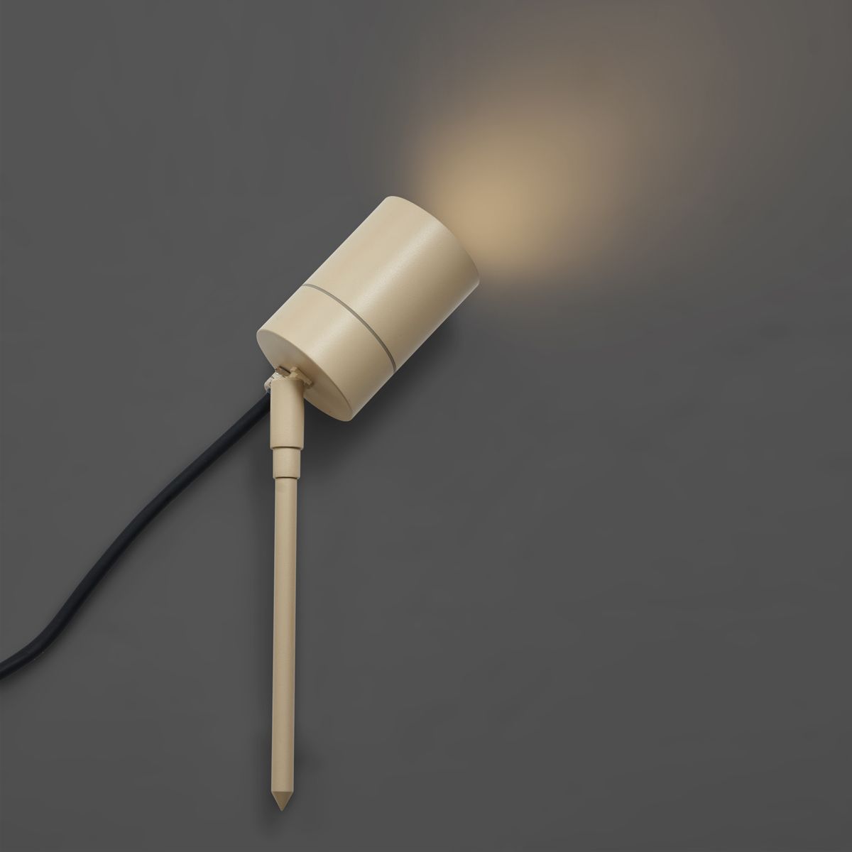 Prikspot crème GU10 50mm verstelbaar IP44 incl. snoer en stekker - Solo