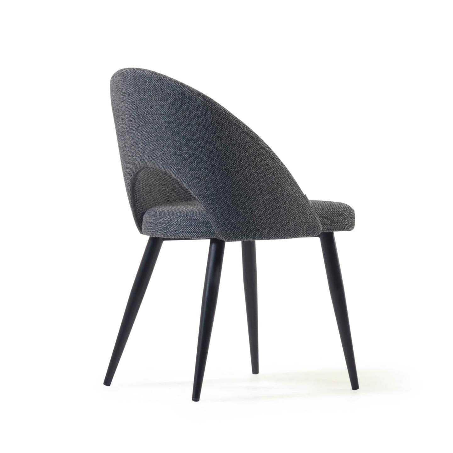 Kave Home Stuhl MAEL dunkelgrau/schwarz
