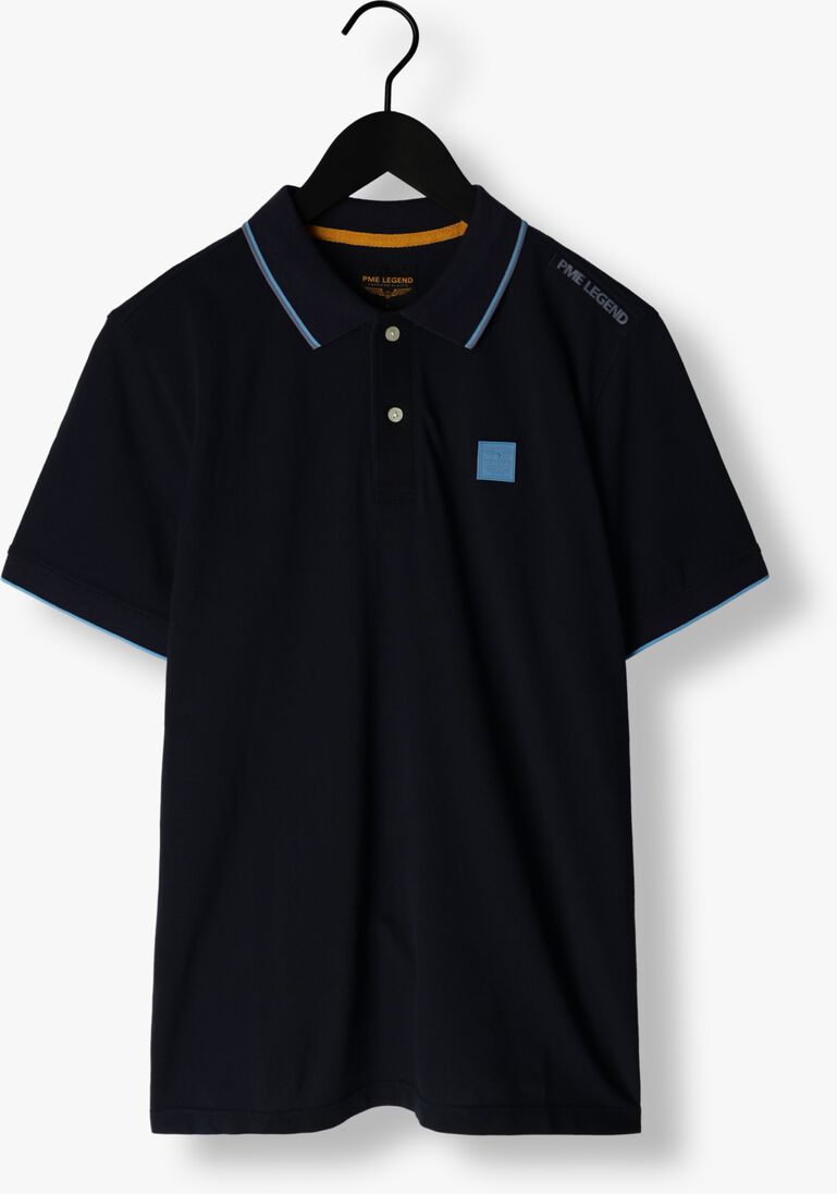 PME LEGEND donkerblauwe pme legend polo short sleeve polo stretch pique