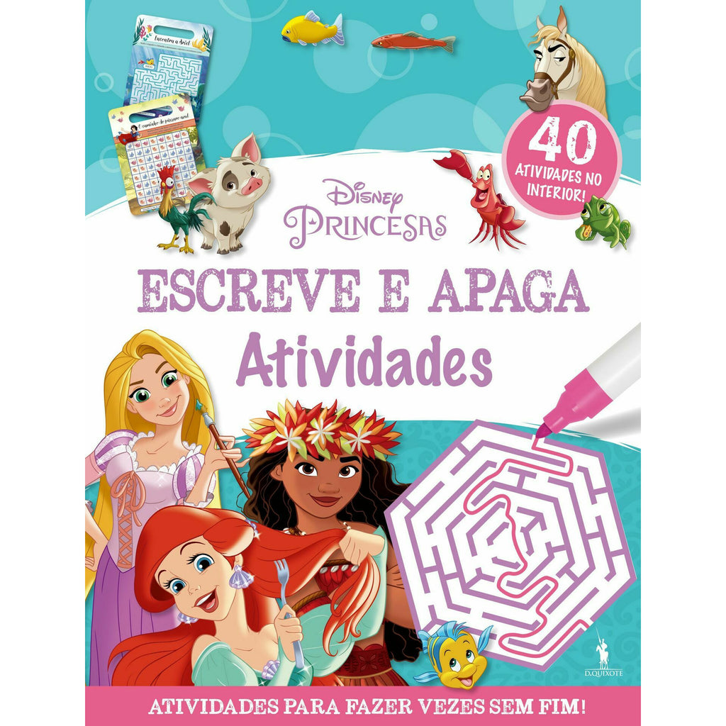 Disney Princesas: Escreve e Apaga - Atividades de Disney