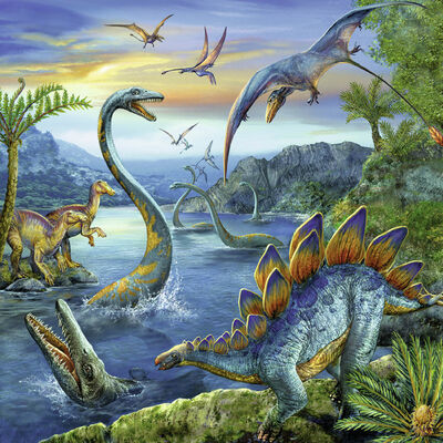Ravensburger Puslespill Dinosaur 3x49 Biter