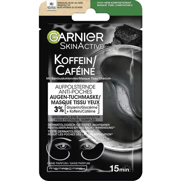 Koffein Augen-Tuchmaske