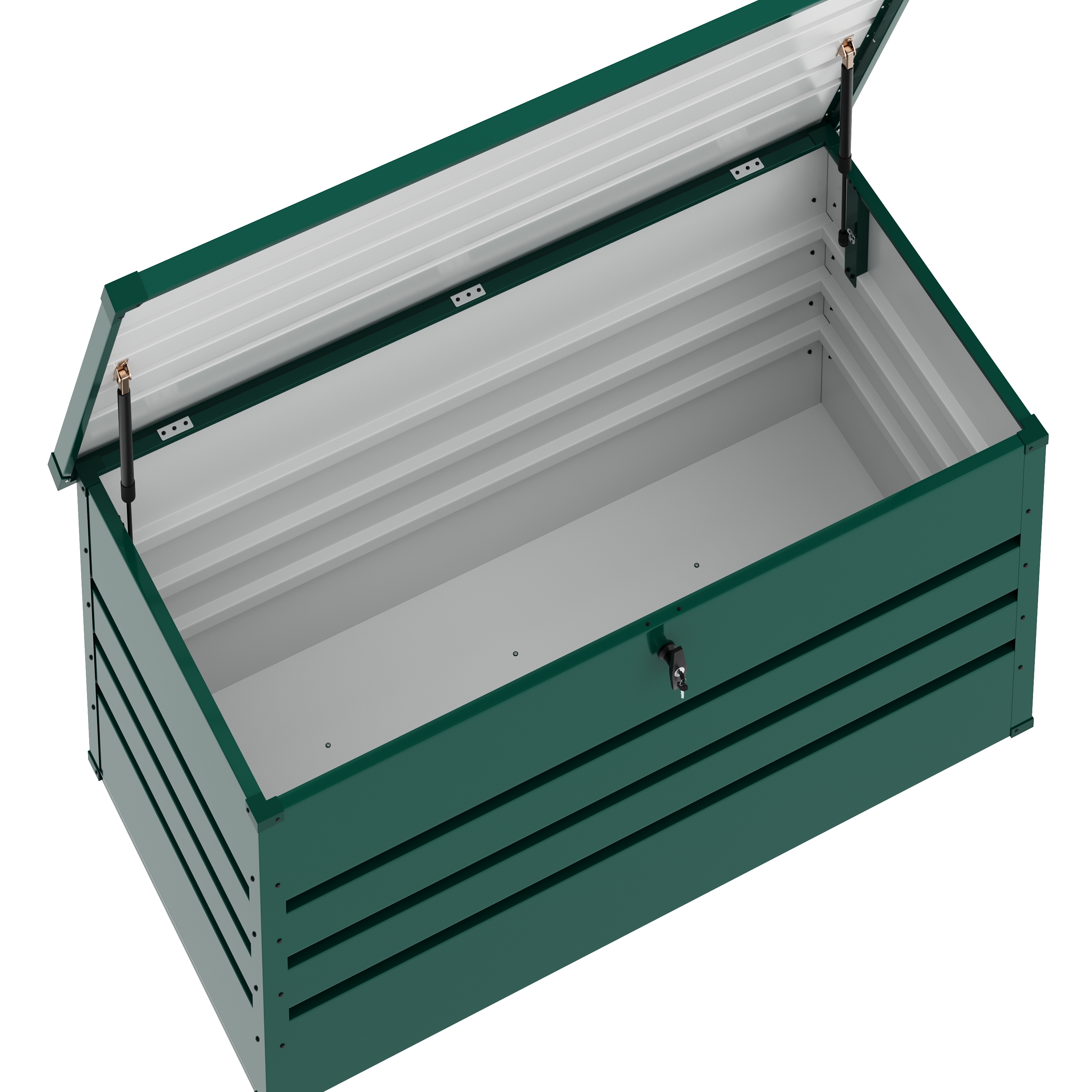 Gartenbox wasserdicht MONACO 132 x 62 x 64 cm 400L grün