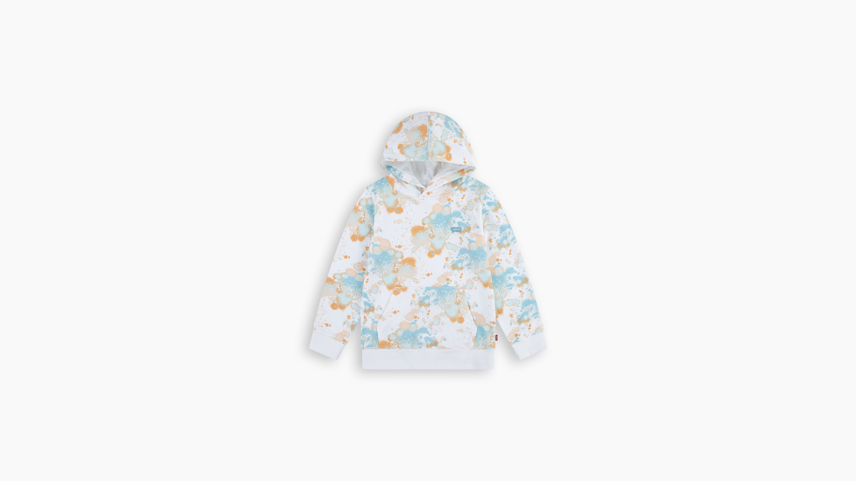 Enfant sweat-shirt à capuche Splatter Print - Bright White - Blanc