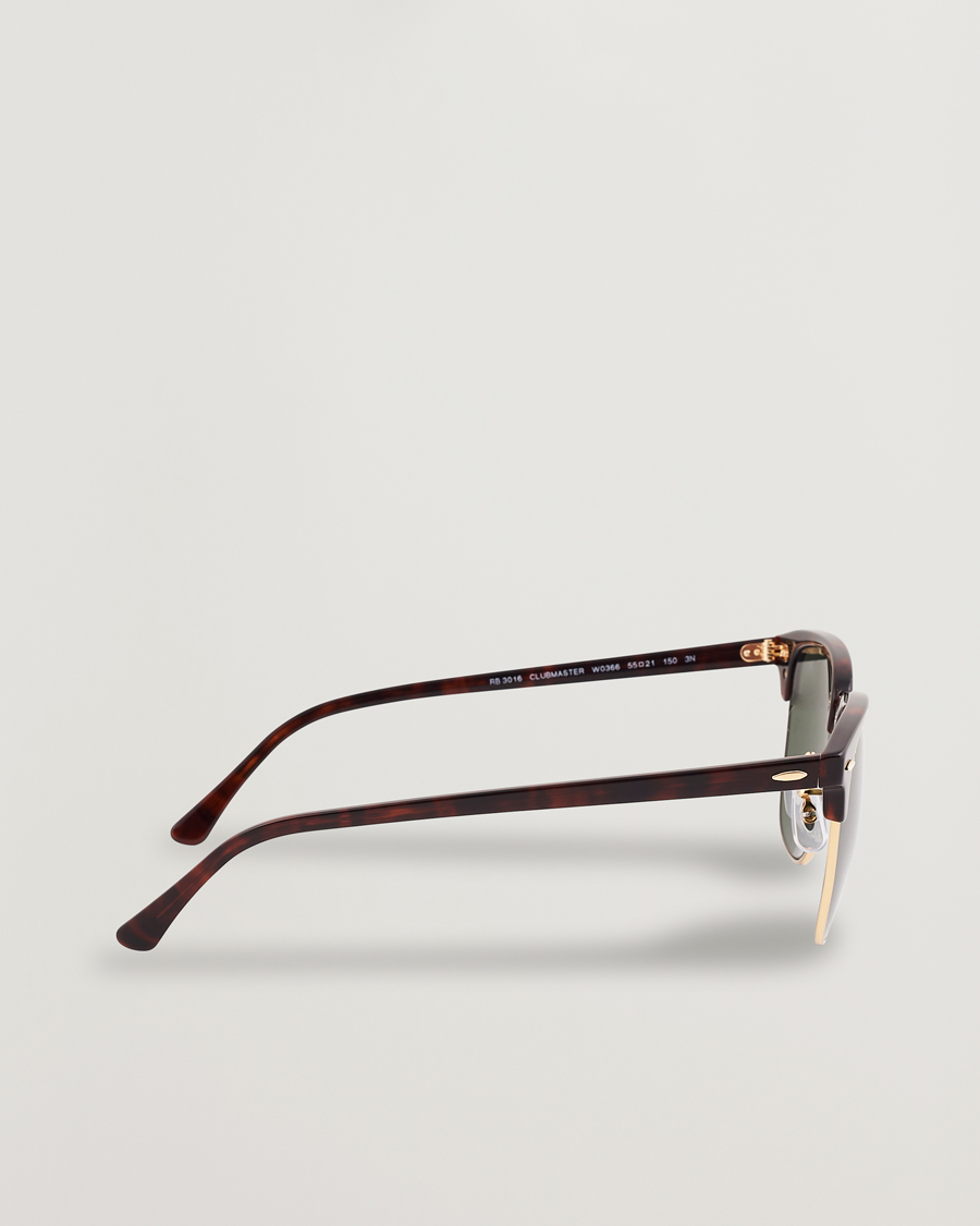 Ray-Ban Clubmaster Sunglasses Mock Tortoise/Crystal Green