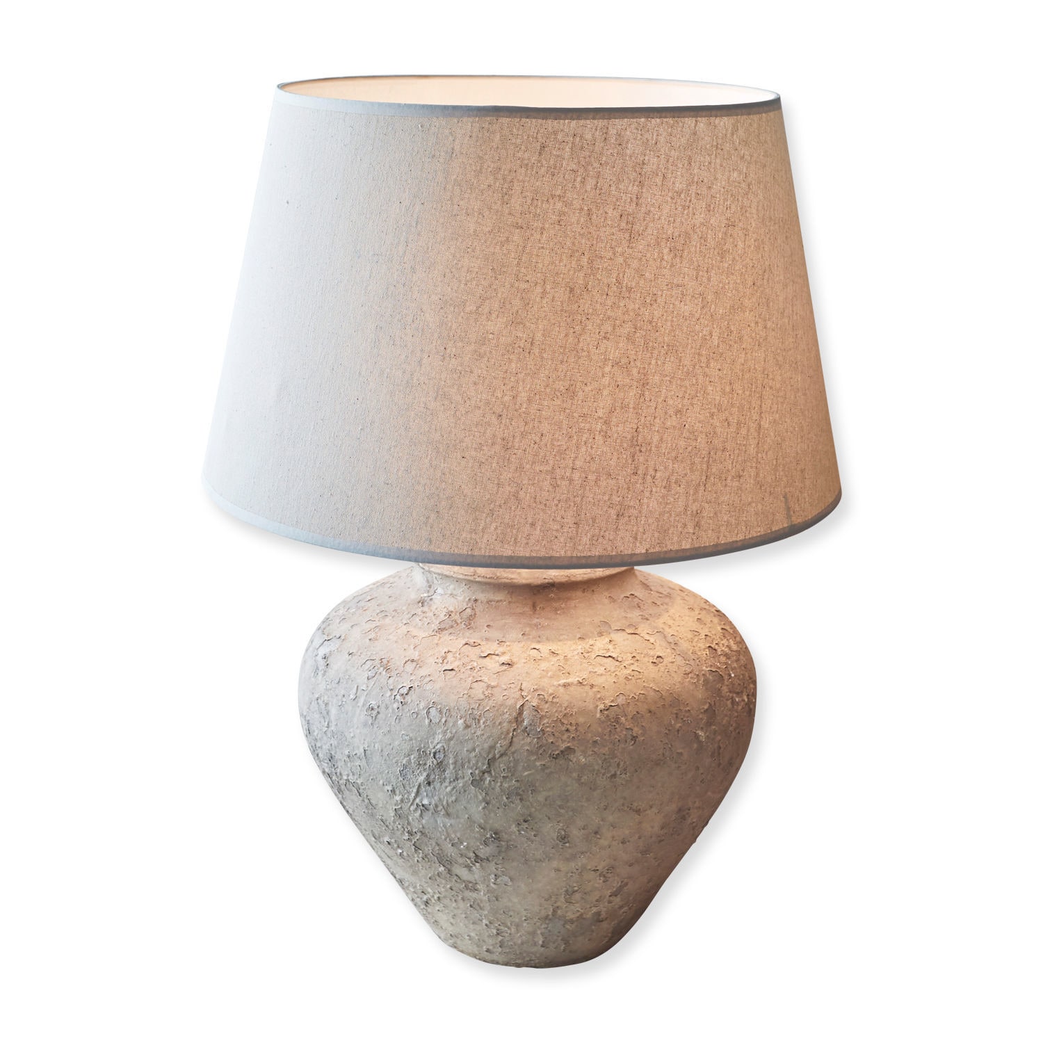 Tischlampe Bandol grau/creme