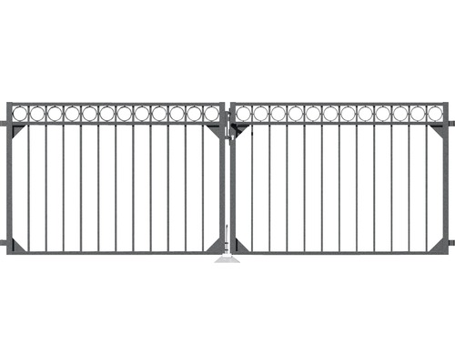 ALBERTS Circle dubbele poort 301 x 100 cm antraciet