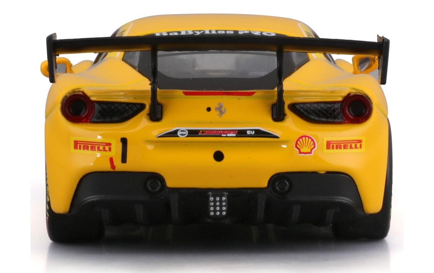 Ferrari Racing 488 Challenge Gelb 1:43Sammlermodell im Massstab 1:43