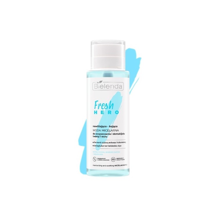 Bielenda Fresh HERO Feuchtigkeitsspendendes und beruhigendes Mizellenwasser zum Reinigen und Entfernen von Make-up von Gesicht