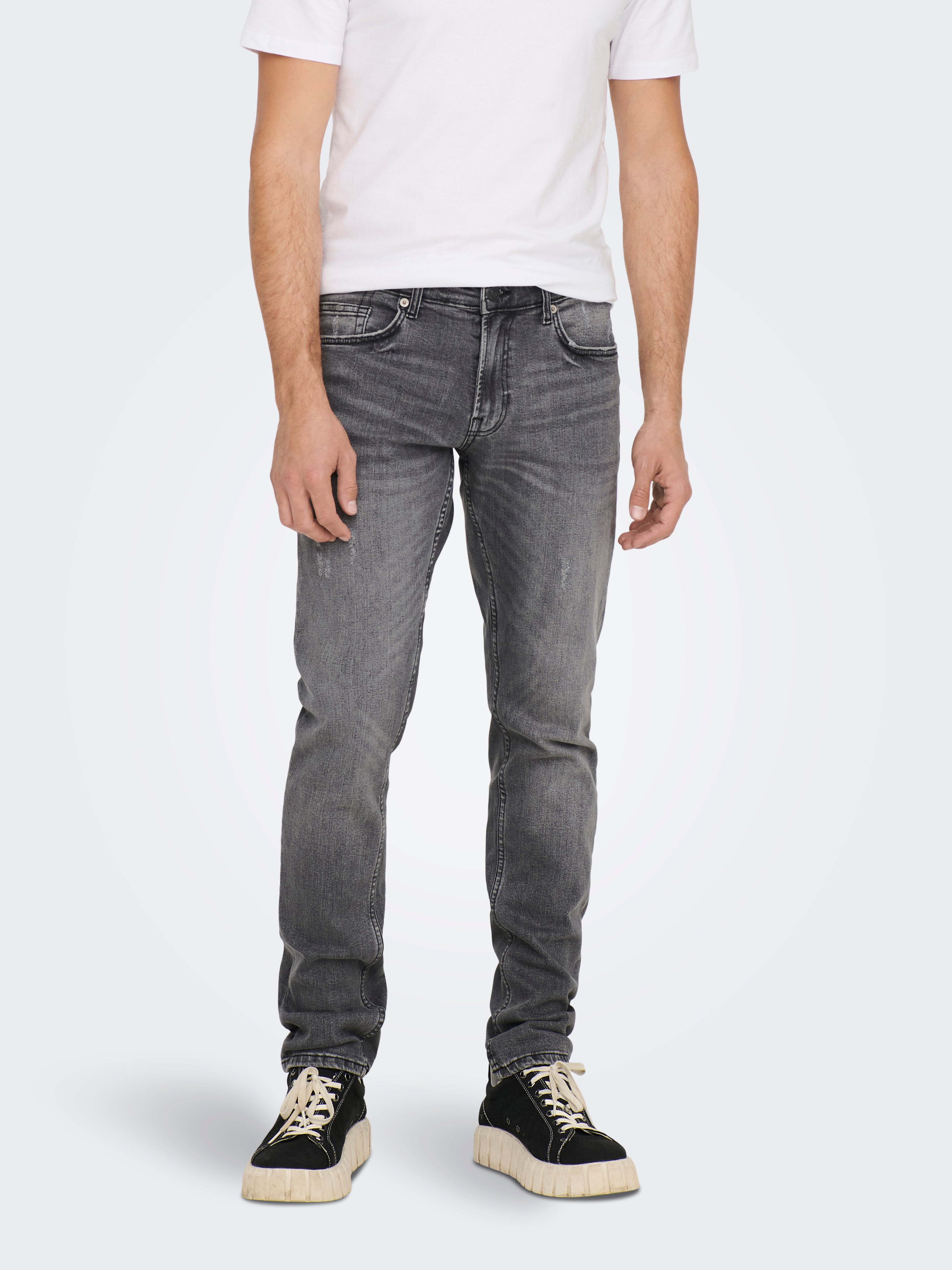 ONSWEFT Mittlere Taille Normal geschnitten Jeans Grey Denim