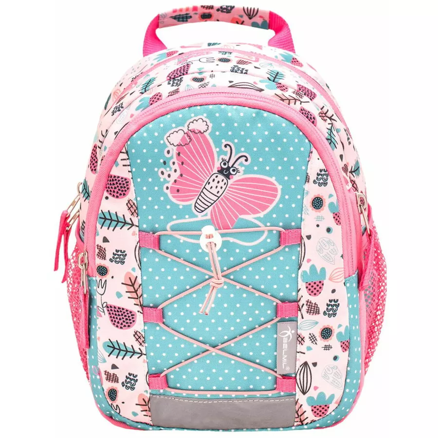 Belmil Kindergartenrucksack Mini Kiddy Kindergartenrucksack für 1-3 Jährige Kinder mit Brustgurt Little Butterfly