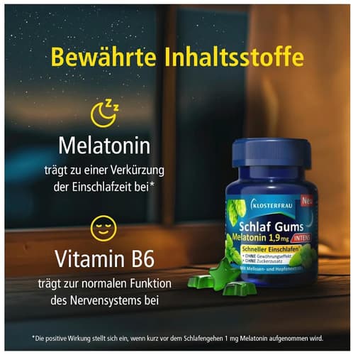 Klosterfrau Einschlaf Gummies mit 1,9mg Melatonin 30 Gums