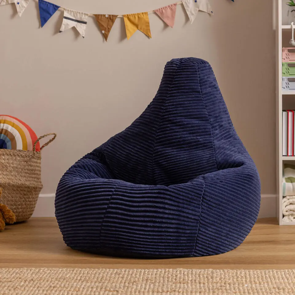 icon Kinderzitzakken Dalton - Corduroy Zitzak - Marineblauw