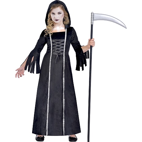 Halloween døden i velour kostume str. 140