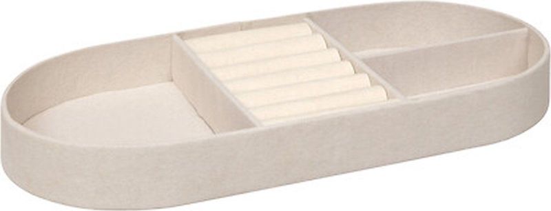 Atmosphera - Juwelenkistje - Creme - 25 x 13 x 10 cm - Met Rits - Vakjes Indeling