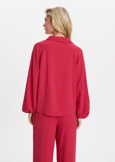Top met plooien paars (FUCHSIA)