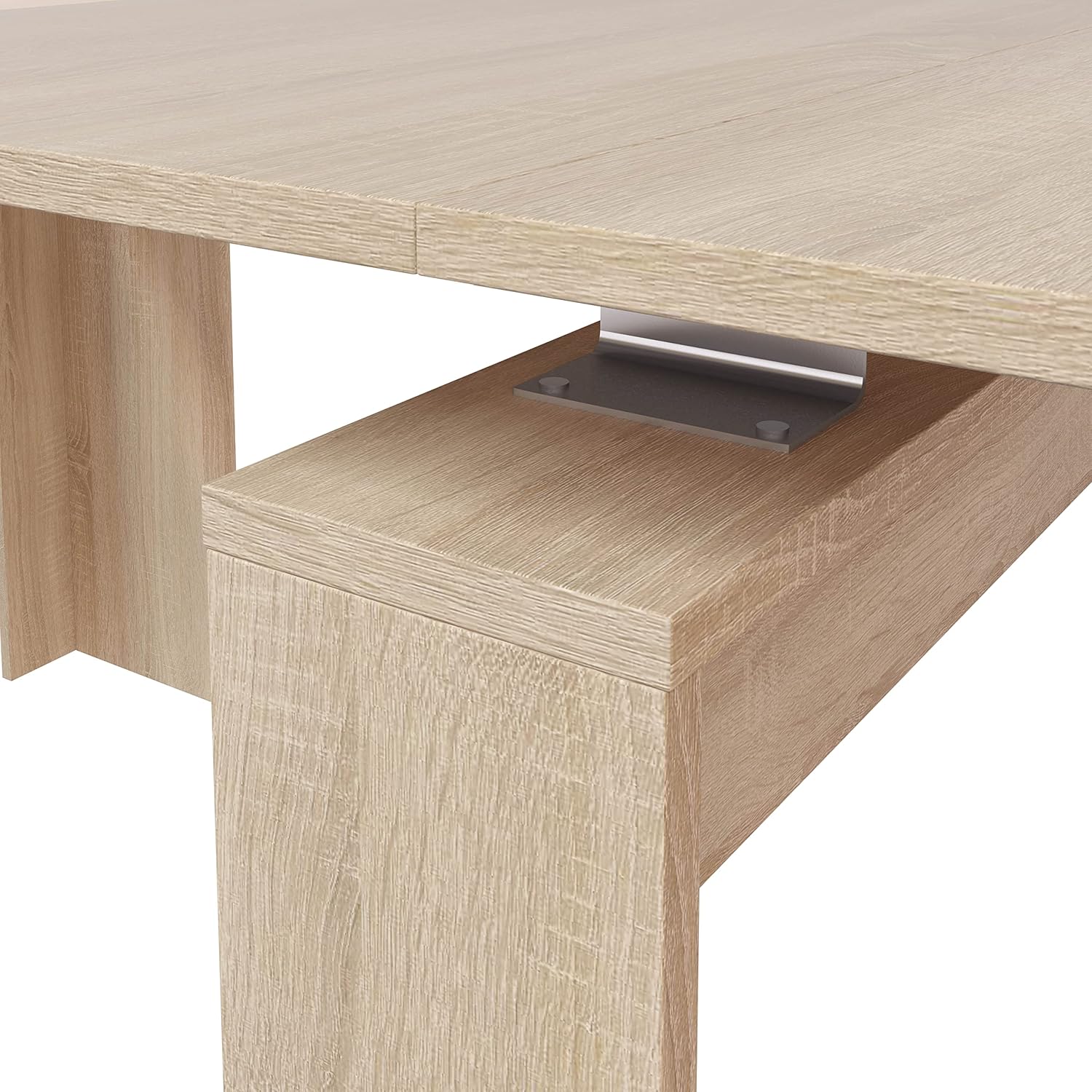 Habitdesign, ausziehbarer Konsolentisch, Esstisch für Wohnzimmer, Flur oder Küche, platzsparend & multifunktional, in kanadischer Eiche, Maße: 50–235 x 78 x 90 cm (L x H x B), Modell Extensible