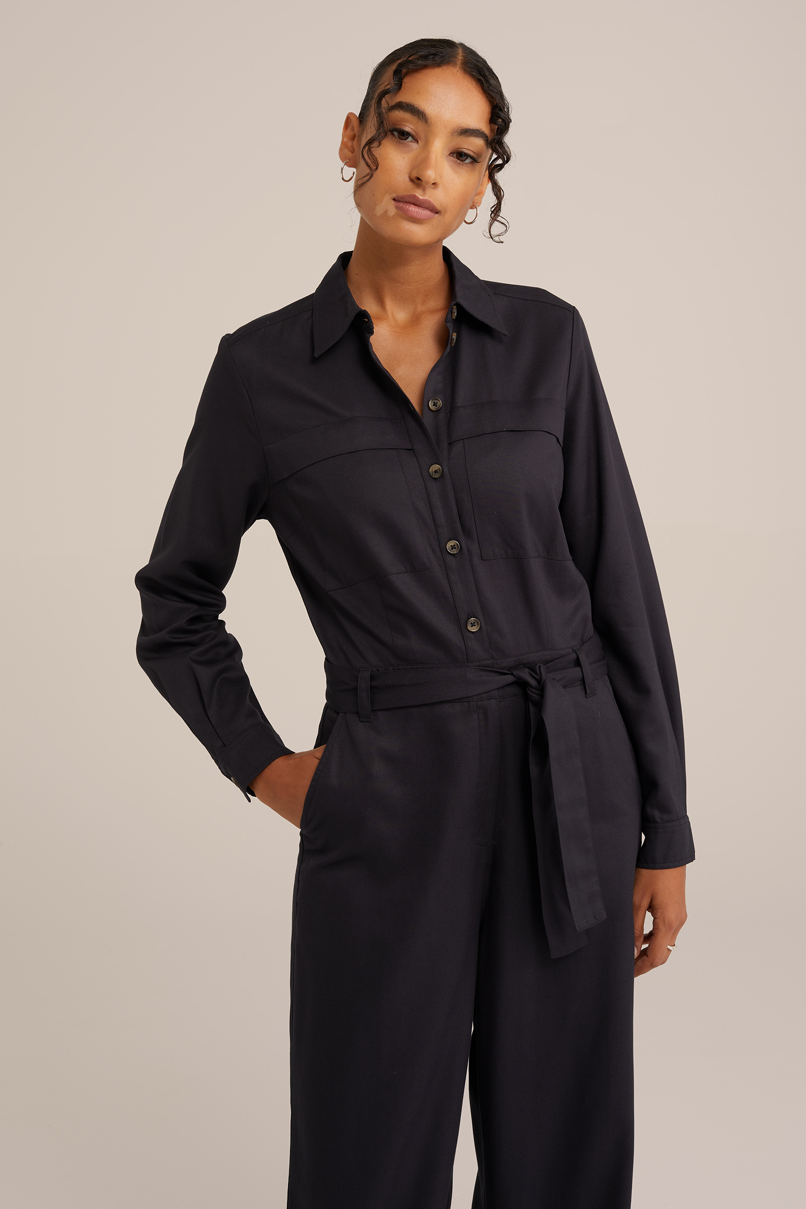 jumpsuit WE Fashion Zwart