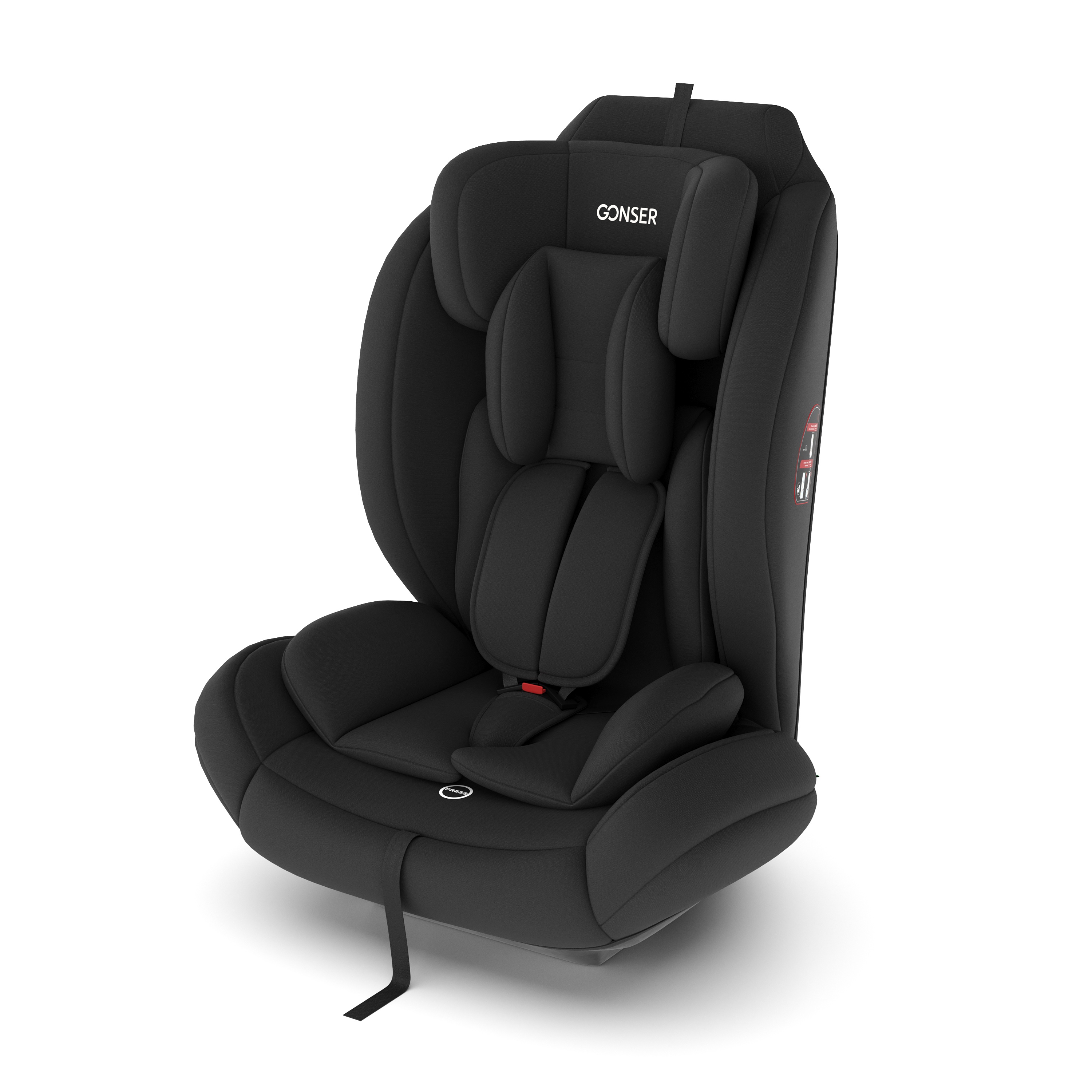Kindersitz Auto mit ISOFIX schwarz