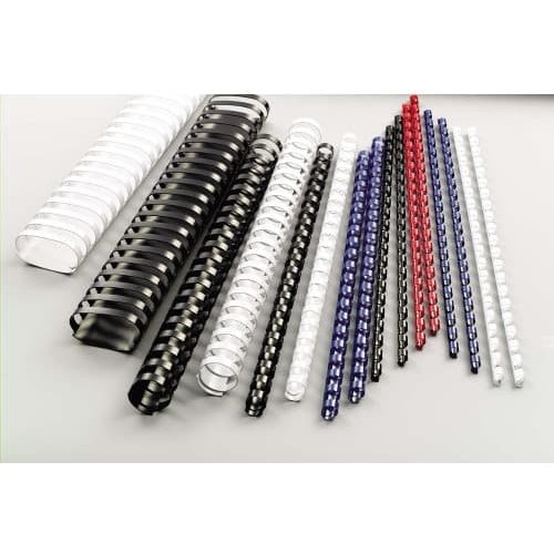 Baguette reliure anneaux plastique CombBind 6 mm noire - Boîte de 100