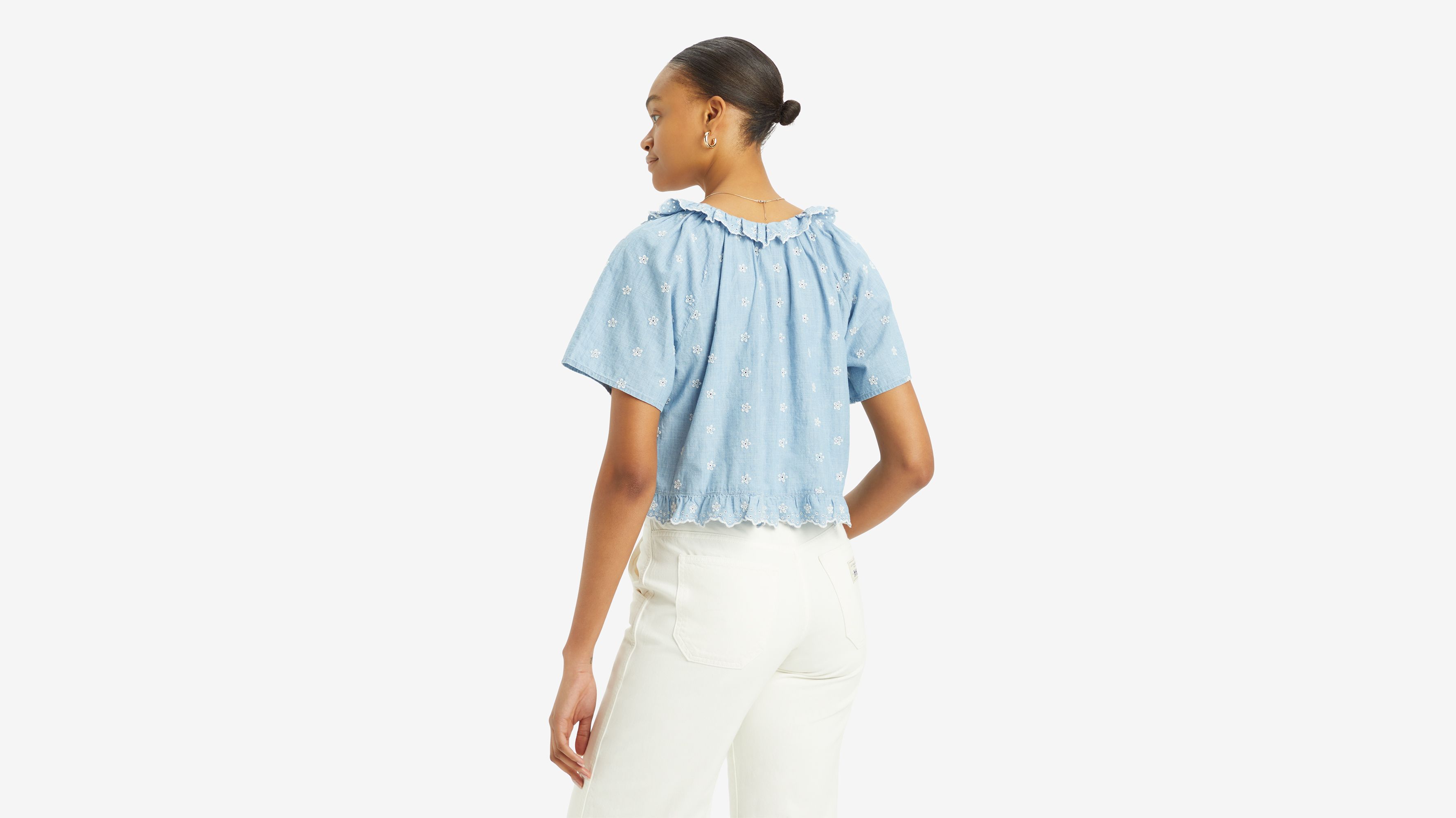 Blouse manche courte Lyka Lightweight - Serene Light Stone - Bleu