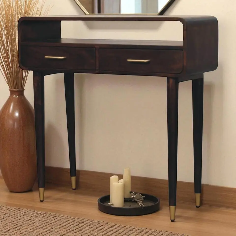 Apollo Loop Console, 2 Lades en Open Gleuf, Donkerbruin