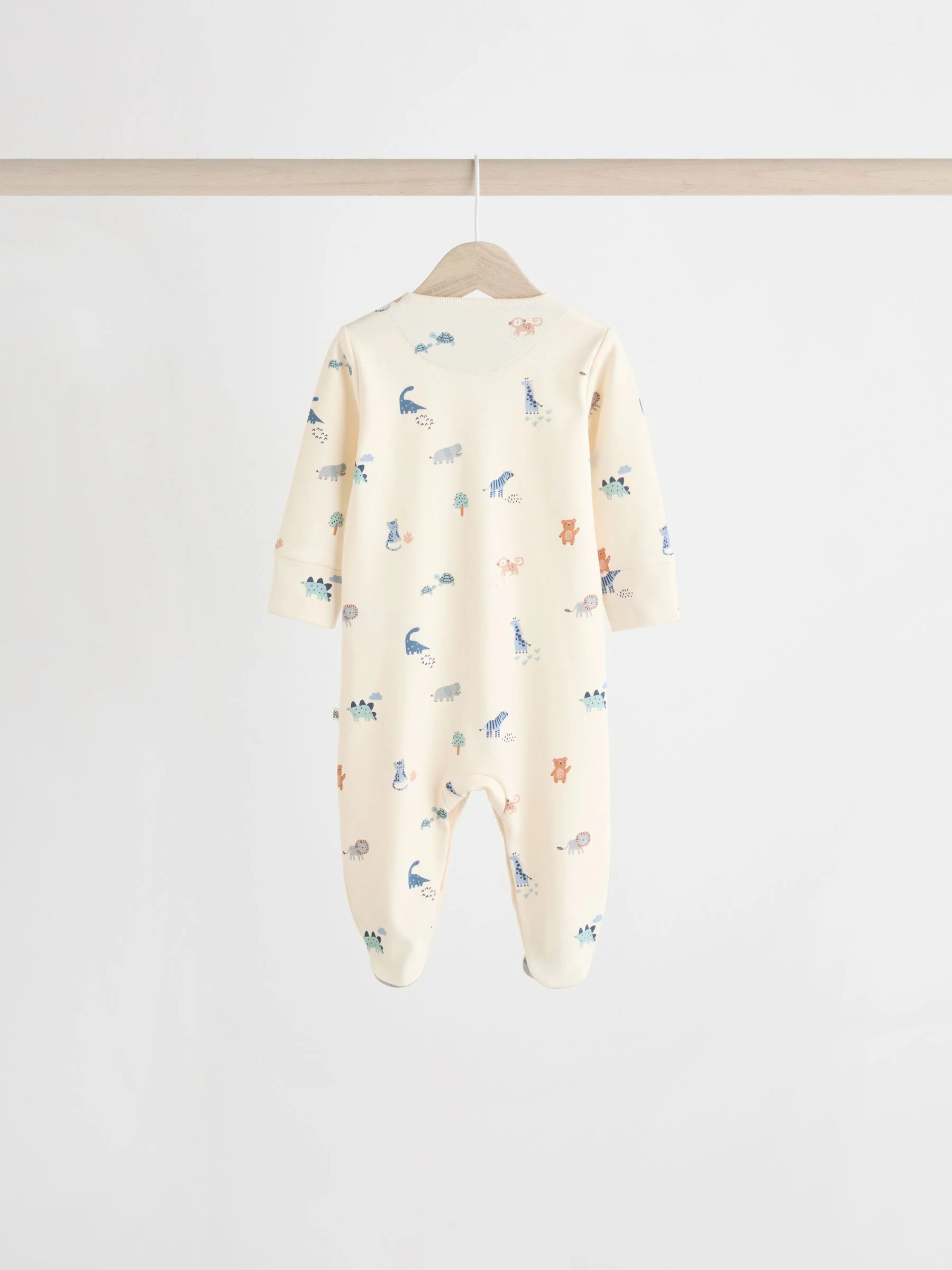 Blauwgroen - Set van 5 baby-pyjama's met patroon (0-2jr)