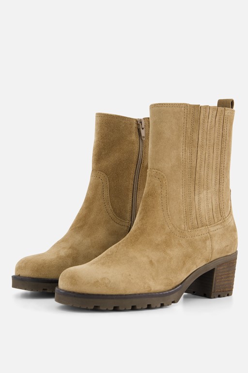Gabor Enkellaarsjes taupe Suede